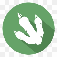 Dinosaur Footprint Circle Flat Design - Dinosaur Footprints Clipart Png,Dinosaur Logo