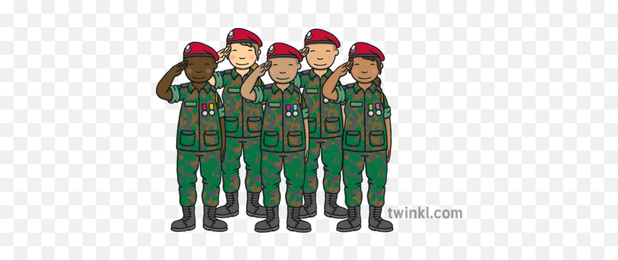 Group Of French Soldiers Army Armed - Group Of Soldier Cartoon Png,Salute Png