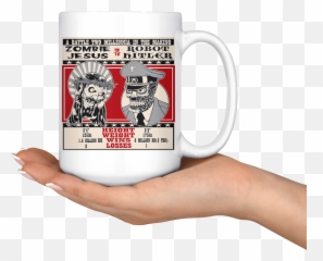 Download Hd Zombie Jesus Vs Robot - Fathers Day 2020 Mug png