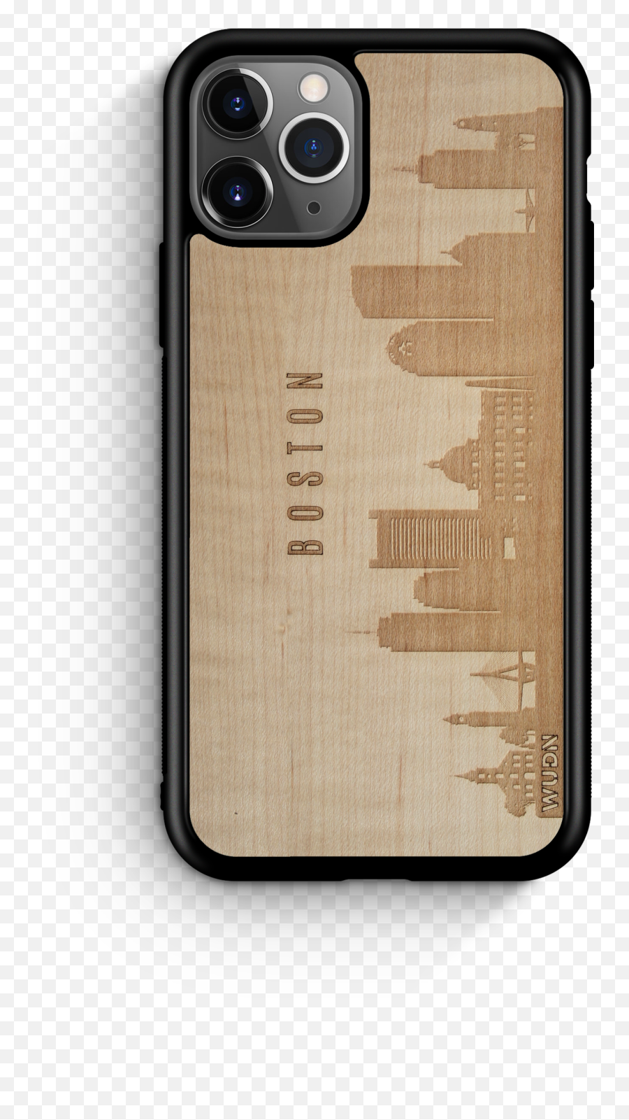 Cityscape Wooden Phone Case Boston Ma Skyline - Mobile Phone Accessories Png,Boston Skyline Png