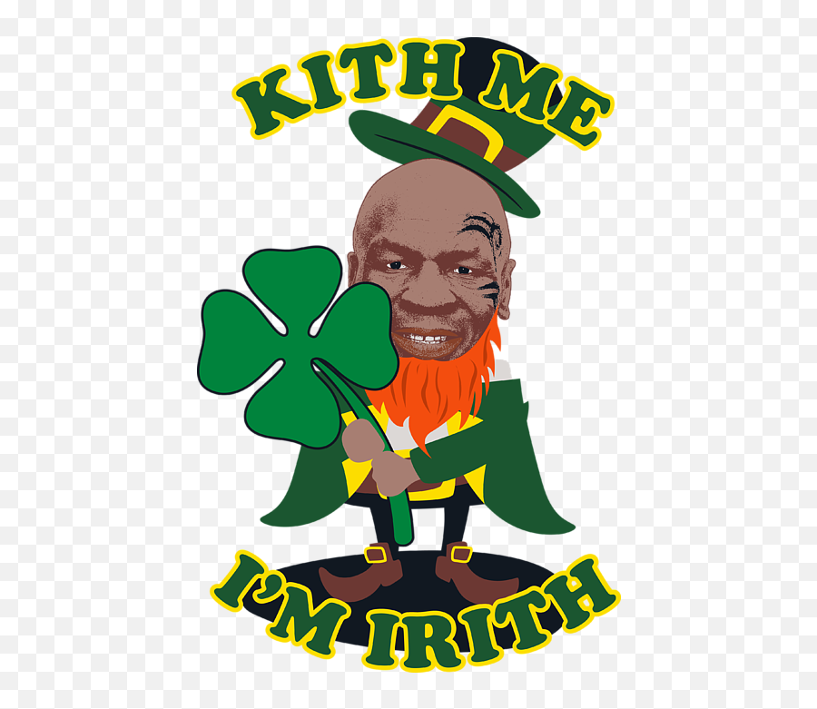 Kith Me Iu0027m Irith Funny Novelty Mike Tyson Inspired Design For St Patricku0027s Day Beach Sheet - Happy Png,Mike Tyson Png