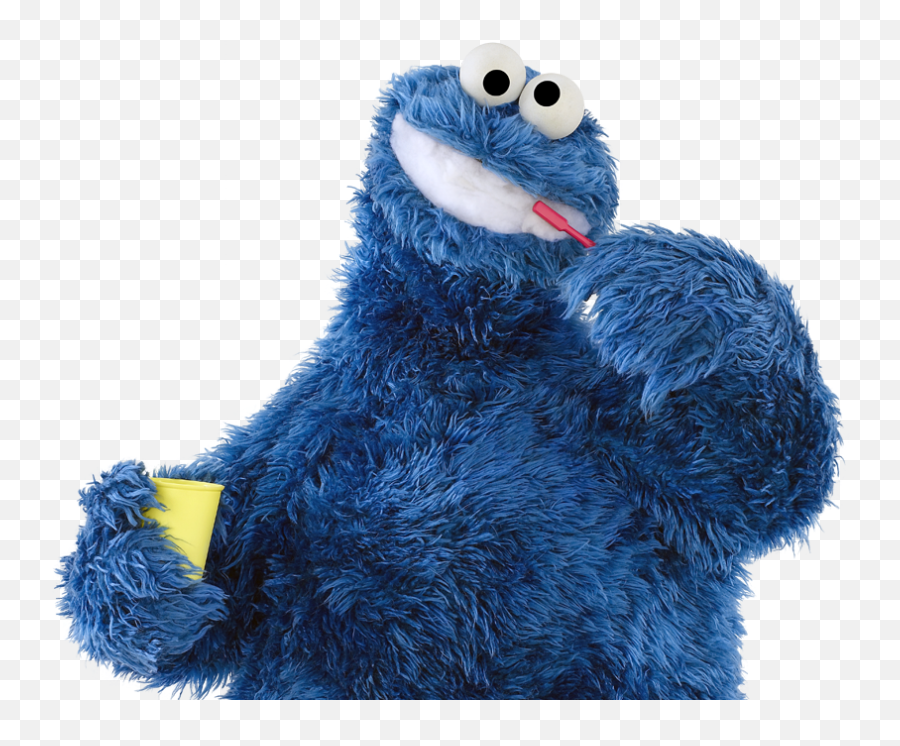 Download Cookie Monster Brushing His Teeth Dental Hygiene - Sesame Street Brush Teeth Png,Monster Teeth Png