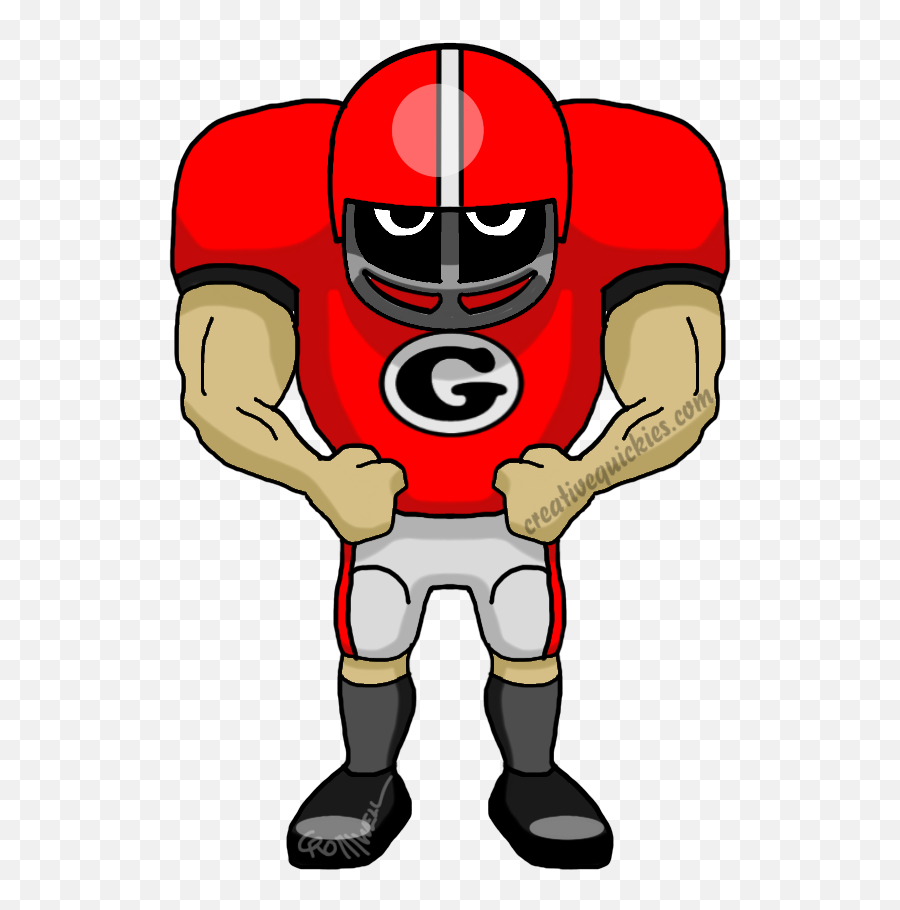 Green Bay Packers Cartoon Transparent - Transparent Football Player Cartoon Png,Georgia Bulldogs Png