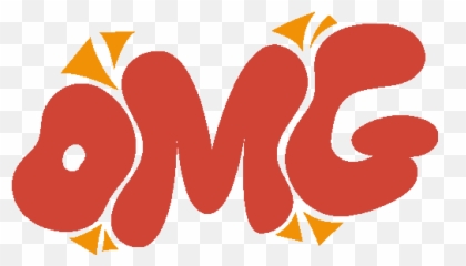 Omg In Red Bubble Letters Sticker - Gifs png
