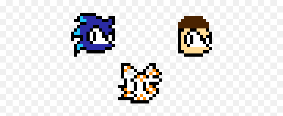 Pixel Art Gallery - Sonic Symbol Pixel Art Png,Tails The Fox Icon