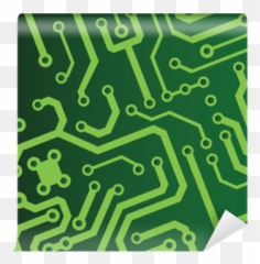Wall Mural Green Seamless Printed Circuit Board Pattern - Circuit Board Pattern Easy Png,Circuitry Icon