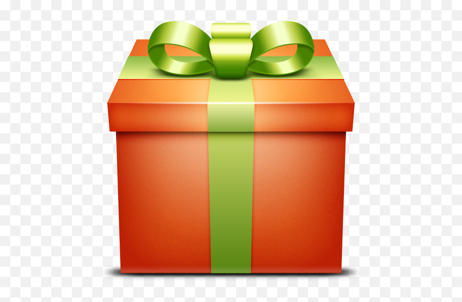 Gift Orange Present Icon - Green And Orange Gift Png,Present Png