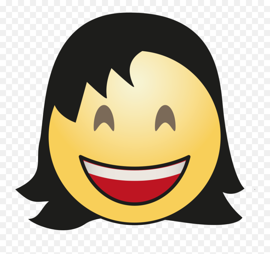 Cute Hair Girl Emoji Png Clipart - Emoticon Girl Png Transparent,Cute Emoji Png