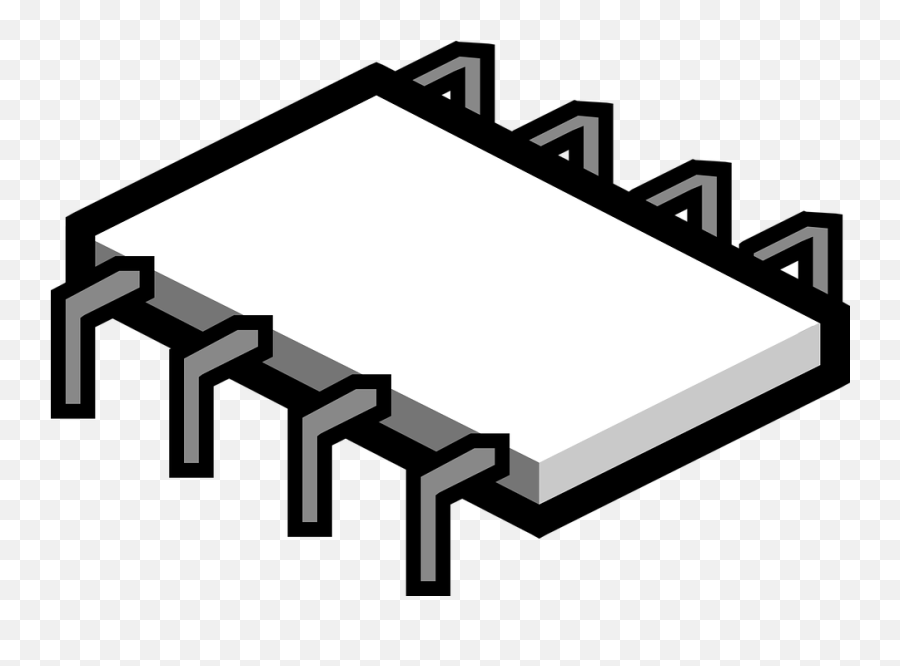 Free Vector Graphic - Draw Computer Chip Png,Microchip Png