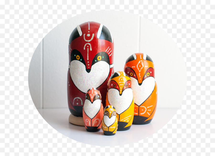 Sparkly Fox Nesting Dolls Set Of 5 U2014 One Wilderness Periwinkle Nuthatch - Illustration Png,Dolls Png