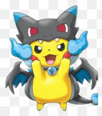 Pikachu Pikapika Megacharizardx Charizard Pokemon Pocke - Mega Charizard X Pikachu Sticker Png,Charizard Png