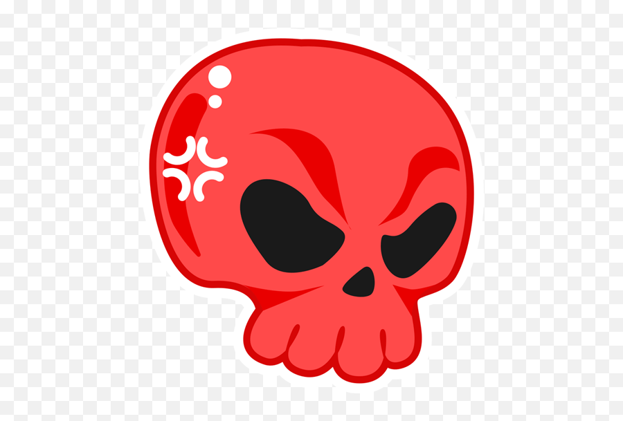 Skull Emoji Evil Sticker - Skull Png,Skull Emoji Transparent