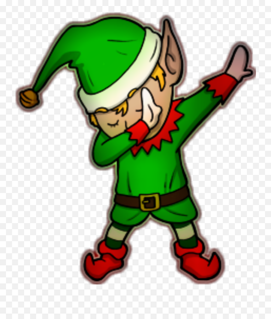 Ftestickers Elf Dab Dance Christmas Danial8986 - Elf Elf Clip Art Png,Dabbing Png