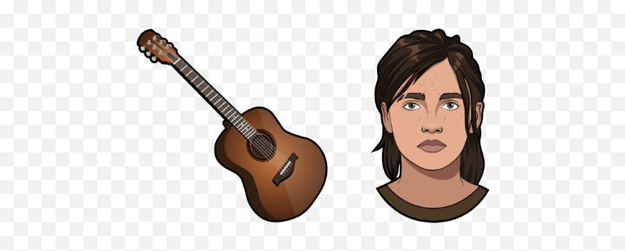The Last Of Us Part Ii Ellie Cursor U2013 Custom Browser - Last Of Us Part 2 Guitar Png,The Last Of Us Logo Png
