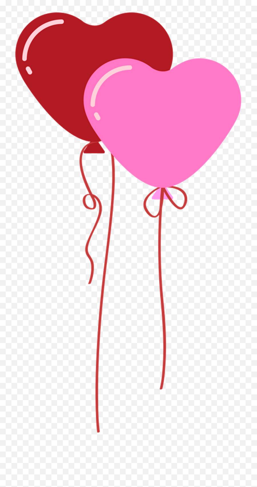 Two Heart Balloons Clipart Free Download Transparent Png - Balão De Coração Png,Balloon Clipart Png