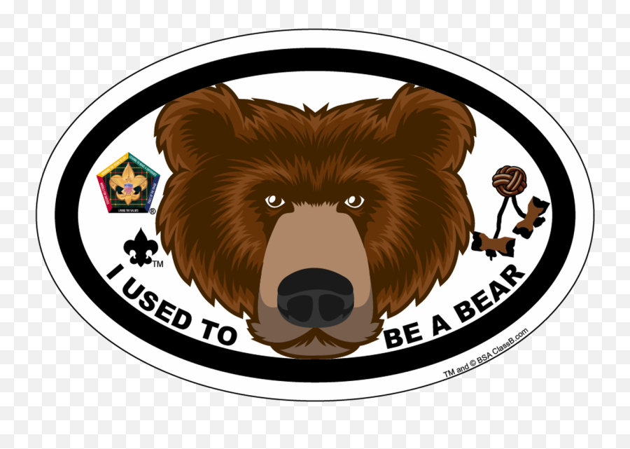 Old Logo Wood Badge Bear Critter Oval Magnet - Wood Badge Png,Wood Logo