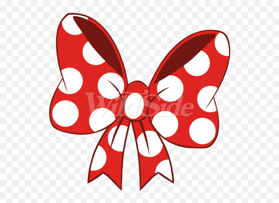 Red White Polka Dot The Wild Side - Minnie Mouse Ribbon Minnie Mouse Red Png,White Polka Dots Png