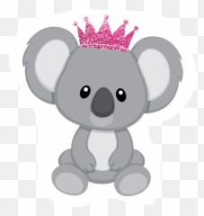 Koala Bear Crown Pink Family - Cute Koala Clipart Png,Koala Bear Png