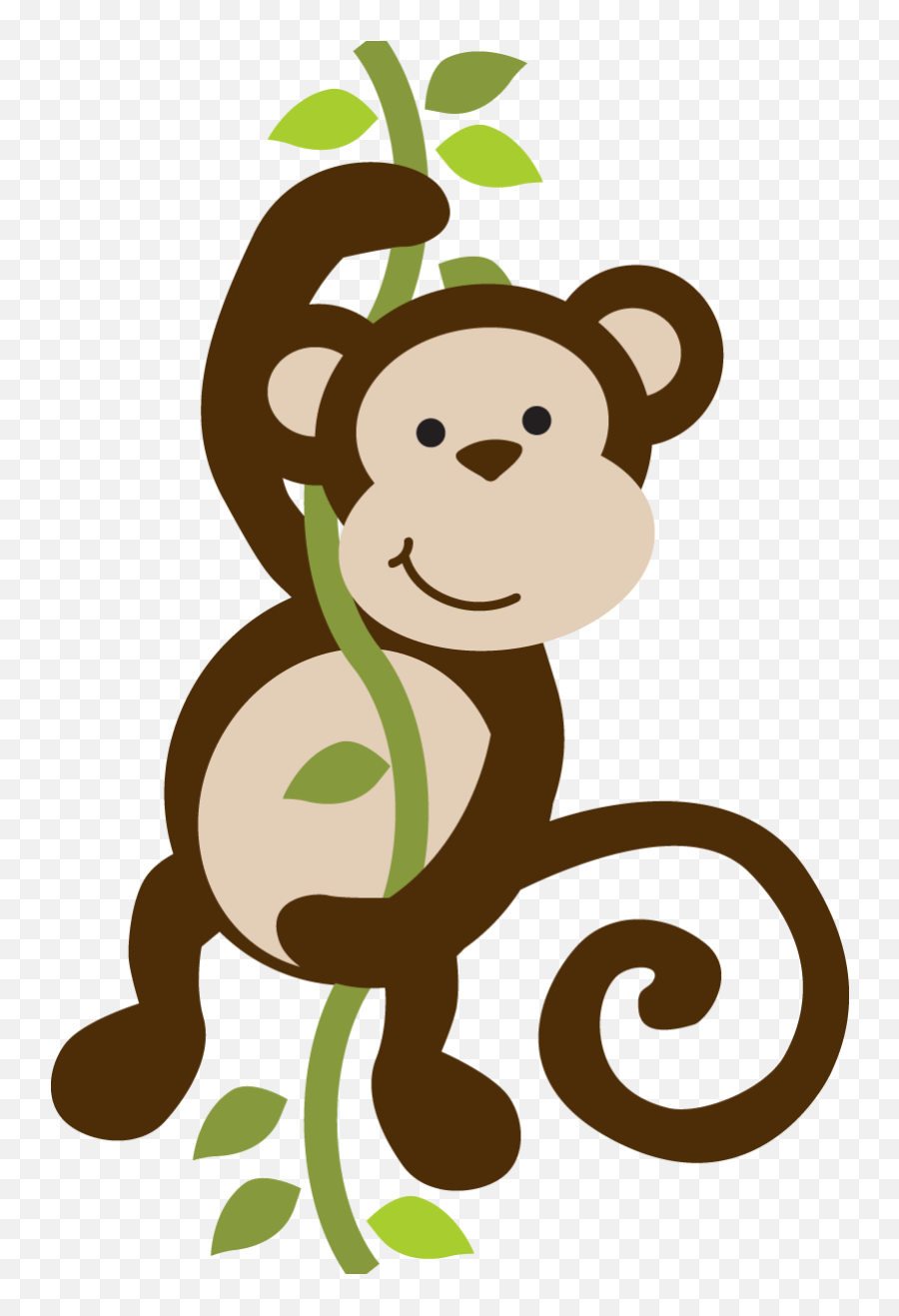 monkey on vine clipart