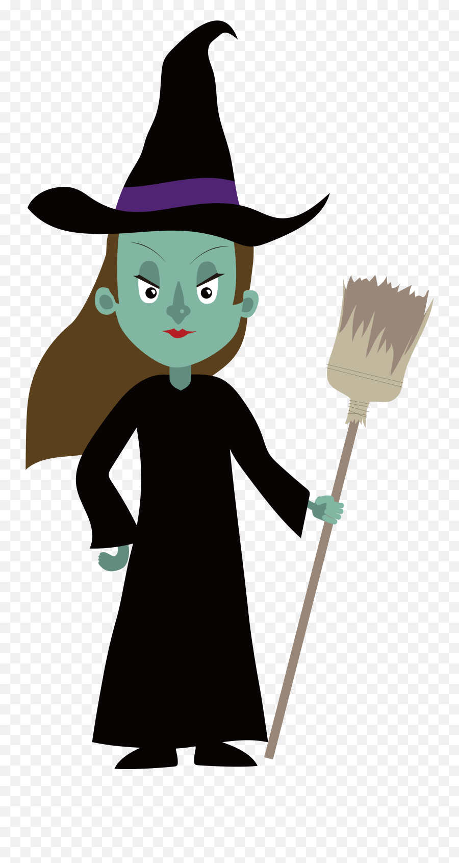 Boszorkxe1ny Disguise Halloween Illustration - Black Witch Cartoon Witch In Disguise Png,Disguise Png