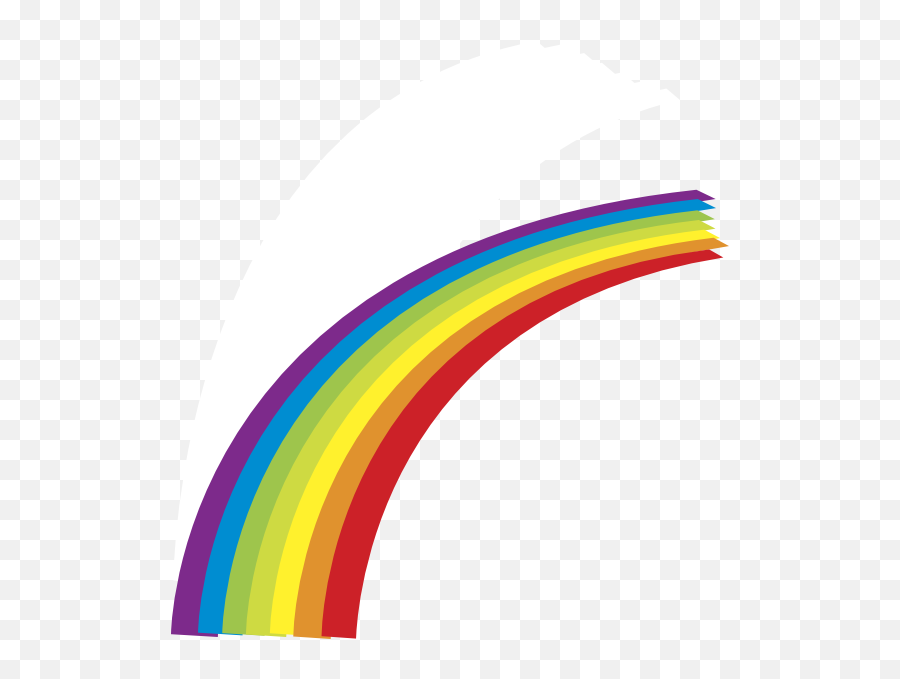 Cartoon Half Rainbow Clipart - Half Rainbow Clip Art Png,Cartoon Rainbow Png