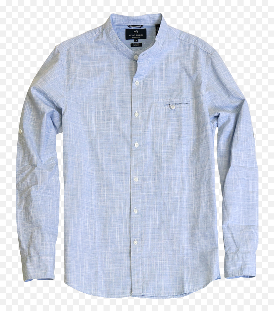 Collarless Crosshatch Shirt Png Image - Long Sleeve,Crosshatch Png