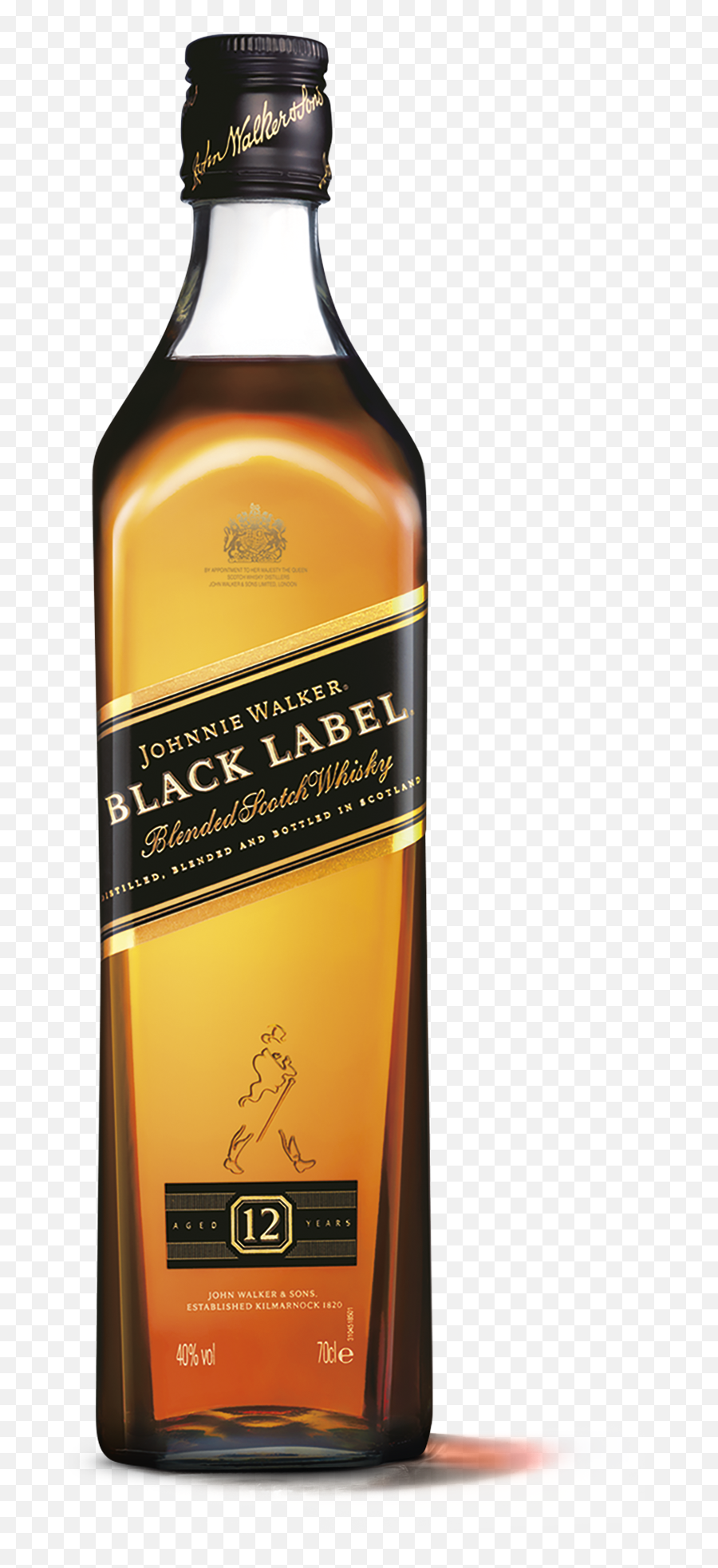 John Walker Sons Johnnie Black - Black Label Paper Bottle Png,Black Label Png
