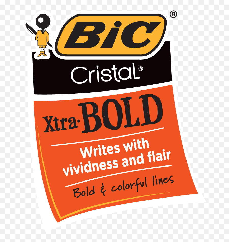 Bic Cristal Bold Ball Pen Black Png - Bic Graphic,Bic Pen Logo