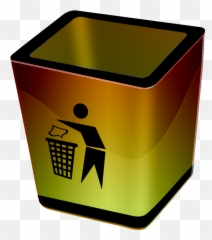 Recycle Bin Gold - Icon 800x902 Png