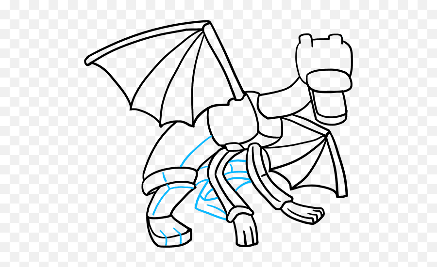 How To Draw Ender Dragon From Minecraft - Draw The Ender Dragon From Minecraft Png,Ender Dragon Png
