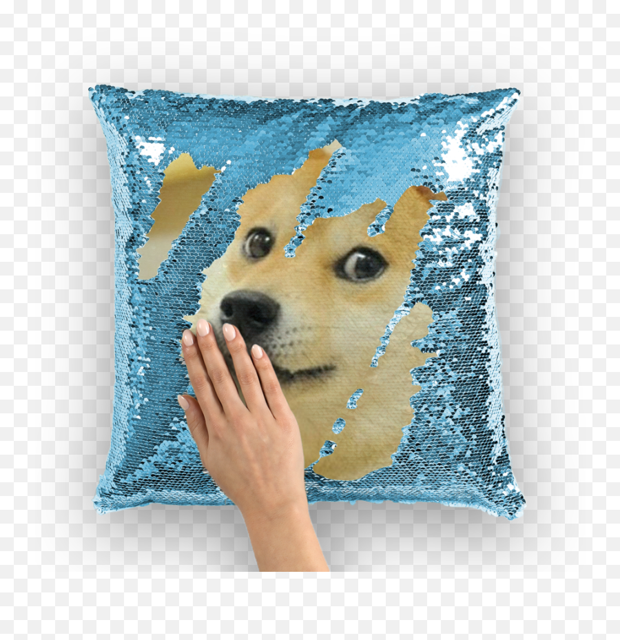 Doge Face Png - Doge Sequin Pillow Sequin Pillow Meme Dwight Schrute Body Pillow,Doge Transparent