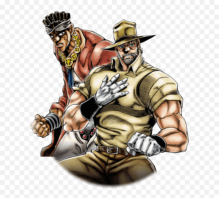 Unit Joseph Joestar And Muhammad Avdol - Joseph Joestar Joseph Joestar And Mohamed Png,Joseph Joestar Transparent