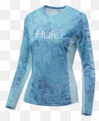 Huk Womens Current Camo Icon X - Long Sleeve png
