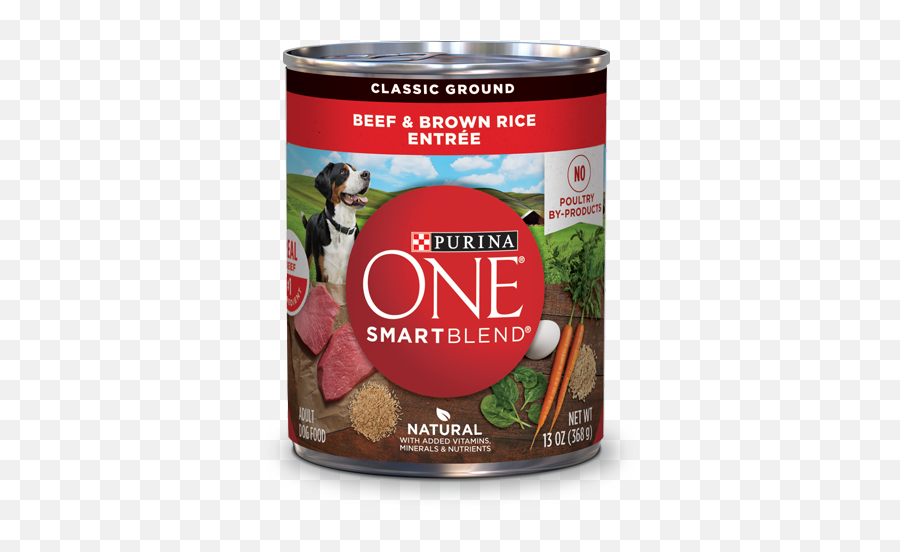 Purina One Smartblend Beef U0026 Brown Rice Entrée Classic Ground Wet Dog Food - Purina One Wet Dog Food Png,Ground Beef Png