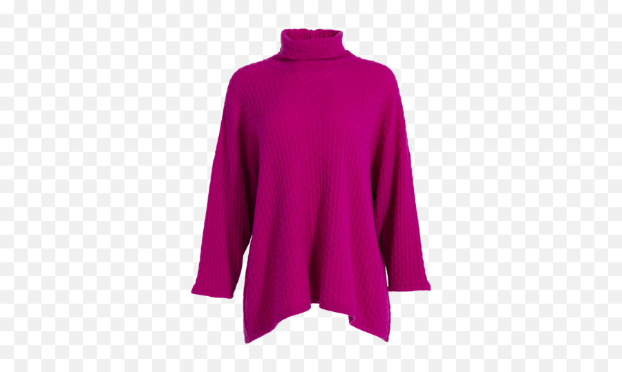 Anya Cole Fuchsia Cashmere Knit Sweater - Long Sleeve Png,Eileen Fisher Icon Coat