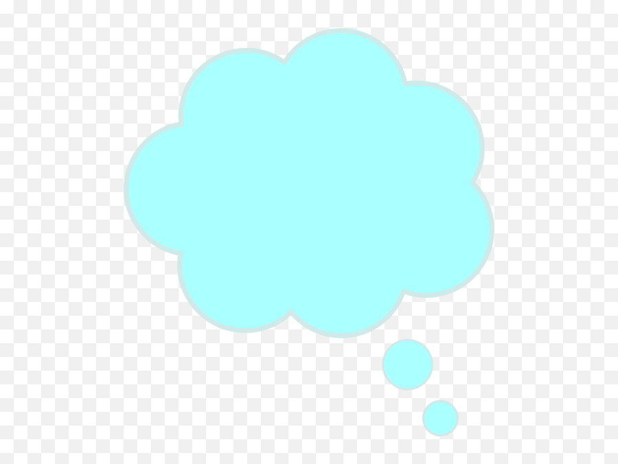 Thinking Bubble Clipart - Light Blue Speech Bubbles Png Clip Art,Thinking Bubble Png