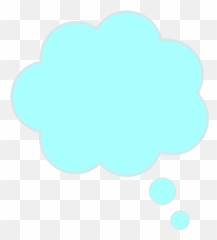 Thinking Bubble Clipart - Light Blue Speech Bubbles Png Art
