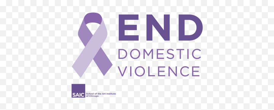 Saic End Domestic Violence Small Png Logopng School Of - School Of The Art Institute,Purple Ribbon Png