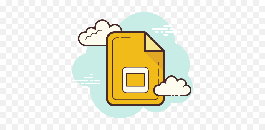 Google Slides Icon In Cloud Style - Docs Icon Aesthetic Clouds Png,Google Slides Icon Png