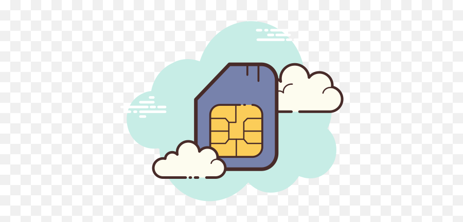 Sim Card Icon In Cloud Style - Philosophy Clipart Png,Sim Icon