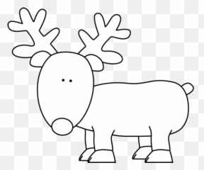 Download Reindeer Clipart Black And - Black And White Reindeer Png,Reindeer Clipart Png