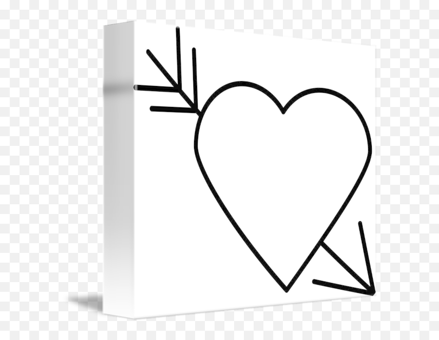 Arrow Through It - Heart With Arrow Through Png,Transparent Heart Outline