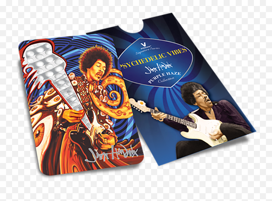 Jimi Hendrix Shreds Of Heaven Credit Card Flat Pocket Herb - Jimi Hendrix Grinder Card Png,Jimi Hendrix Icon