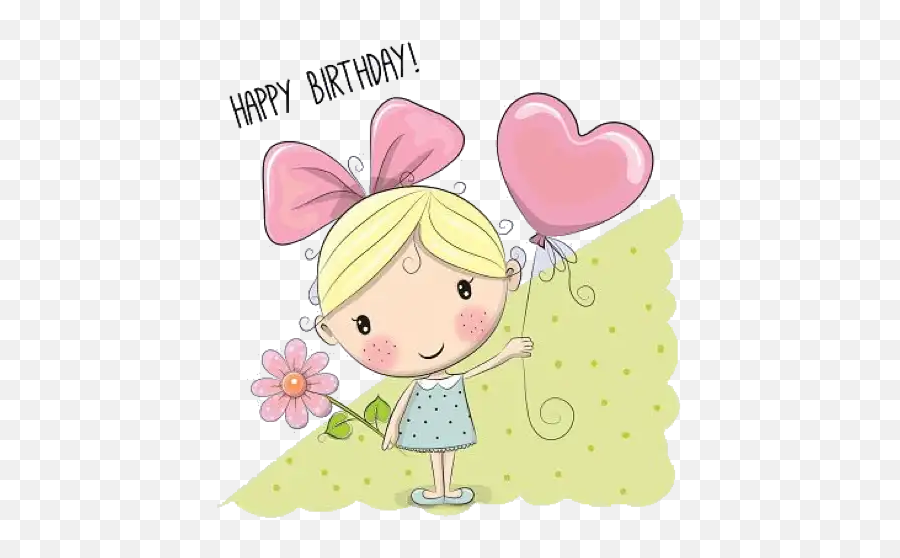 Cute Stickers For Whatsapp - Cute Happy Birthday Girl Png,Cute Stickers Png