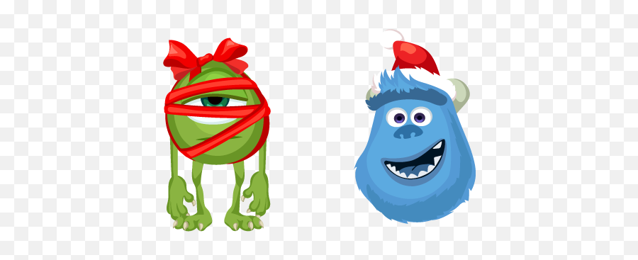 Monsters Inc Christmas Wazowski And Sulley Cursor U2013 Custom - Clip Art Png,Monsters Inc Png