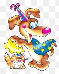 Funny Party Cartoon Animals - Pictures Clipart Transparent Background png