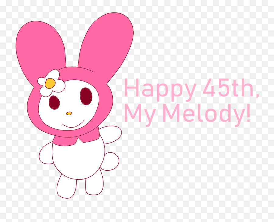 Happy 45th My Melody By Emeraldia - Thekitty On Newgrounds Cartoon Png,My Melody Transparent