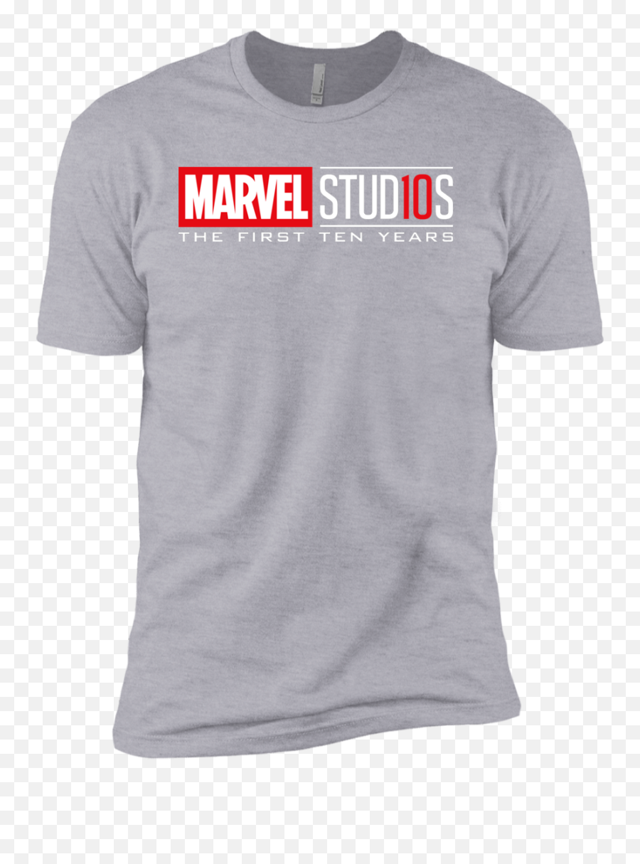Marvel Studios First Ten Years White Logo Graphic Next Level - Programming T Shirts Node Png,Marvel Studios Logo Png