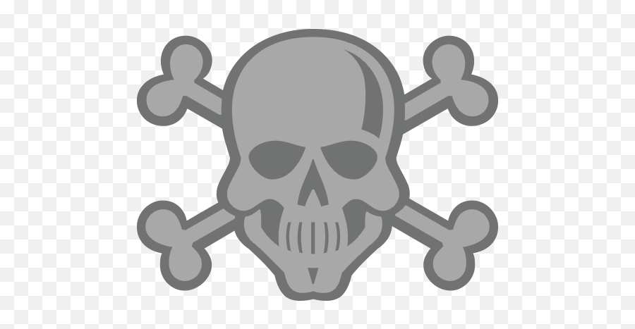 Bones Skull And Crossbones Symbol Emoji - Skull Png,Skull Emoji Transparent