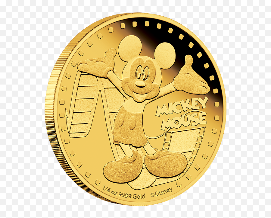 Mickey Mouse And Friends Png - 2014 14 Oz Gold Coin Mickey Mouse Coin,Gold Coins Png
